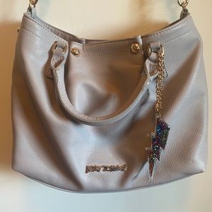 Betsey Johnson Gray bag w/ detachable clutch